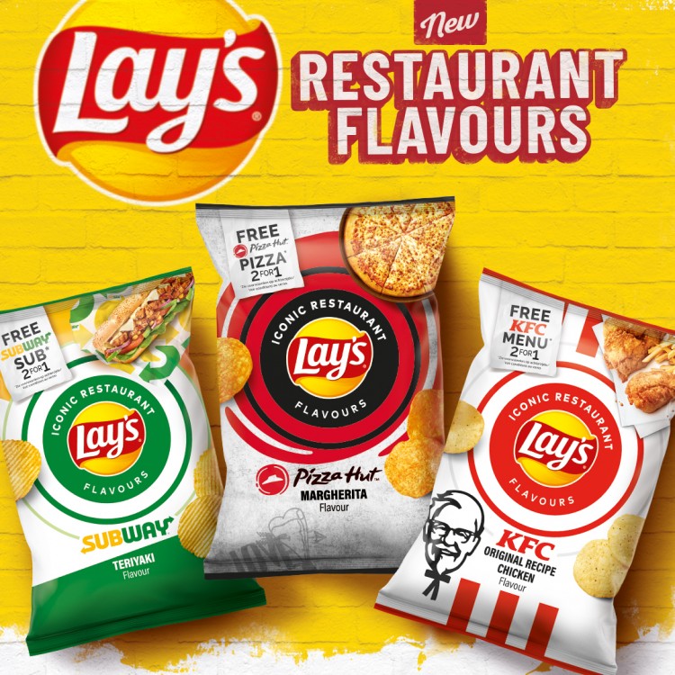 Lays chips iconic kfc subway pizza hut